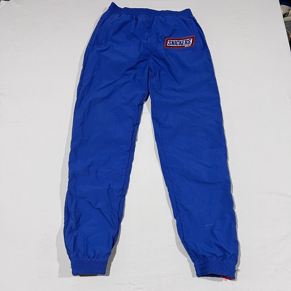 Rare Vintage Mars Mens Blue World Cup 94 Snickers Brand Ankle Zip Track Pants S